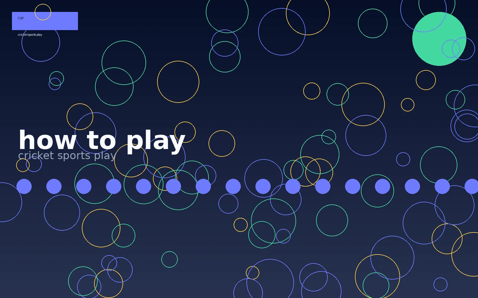 Cricket sports play how to play visual 1