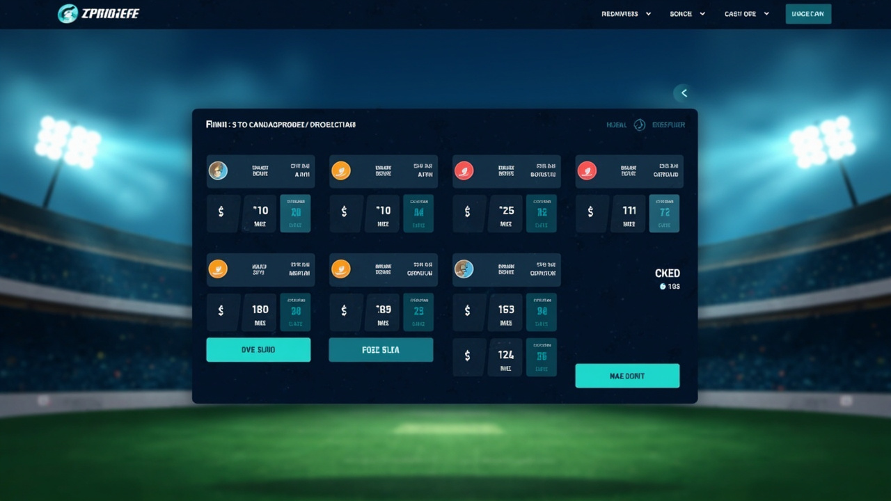 Fantasy cricket points calculator interface with player list and projected totals