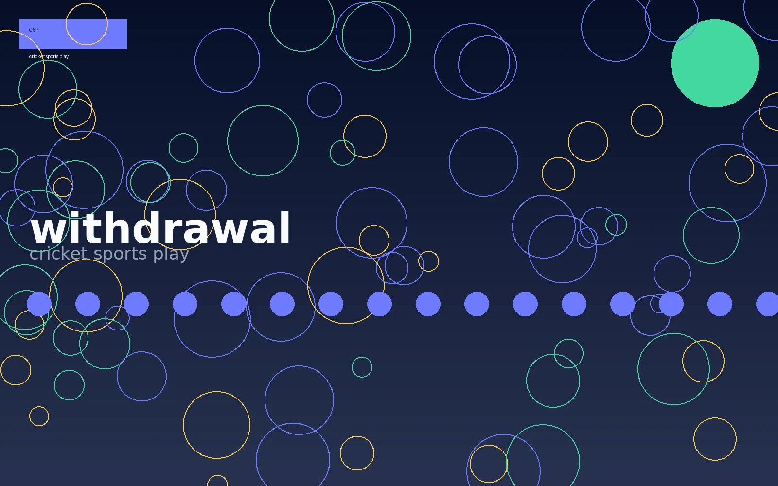 Cricket sports play withdrawal visual 1